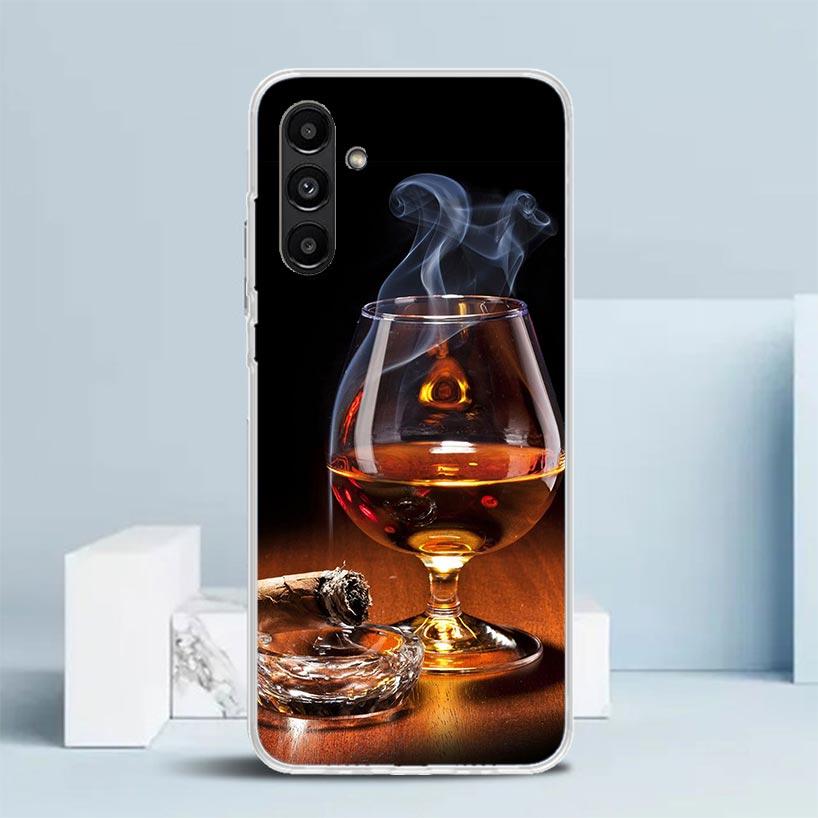Cigar Whiskey Ice Drink Phone Case For Samsung Galaxy A17 A37 A57 A16 A15 A14 A13 A56 A55 A54 A53 A36 A35 A34 A33 A26 A25 A24 A2