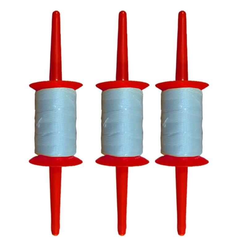

3PCS Ergonomic Kites Line Spool 150M Heavy Duty Polyester Thread AntiSlip Grip Kites String Reel for Family Activity красный