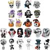 New Copper Halloween Charm Bead Charms Ghost Clown Witch Skull Bat Pumpkin Pendants Authentic Bangle Bracelets Necklaces Jewellery