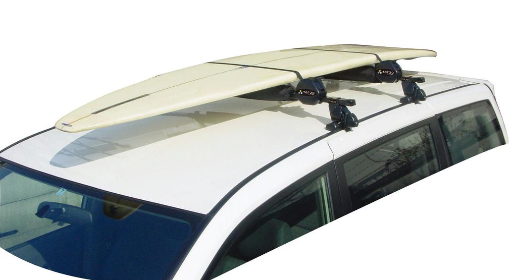 Terzo (by PIAA) EM45 Surfboard Carrier, 2-Board Loading Kit, Black, with Board Cushions