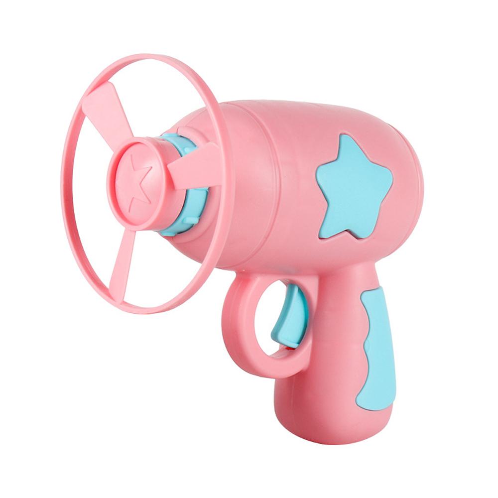 2 In 1 Flying Saucer Gyroscope Gun Flying Disc Launcher Toy Kids Interactive Toys Set (7Pcs)