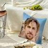 Actor Ryan G-Gosling Pillow Case Sofa Living Room for Bedroom Headboard Backrest Cushion Square Nap Time
