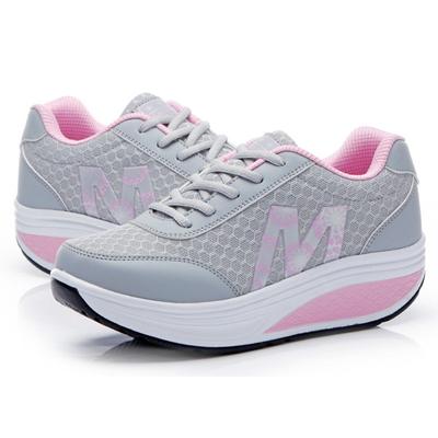 Fashion Women's Sneakers Platform Toning Wedge Light Weight Zapatillas Sports Shoes for Woman Breathable Slimming Fitness Swing Shoes