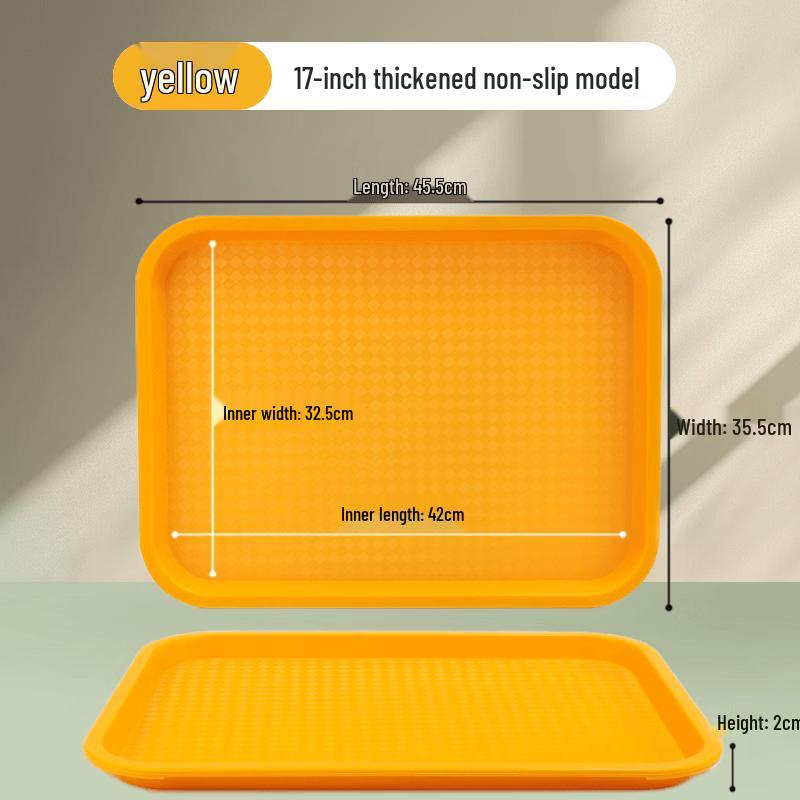 Commercial Non-slip Rectangular Serving Tray