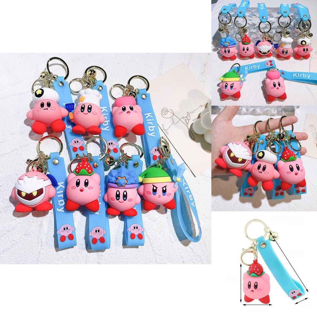 Portachiavi Adorabile di Kirby Carino Accessorio per Chiavi dell'Auto Per Coppie e Decorazione per Borsa