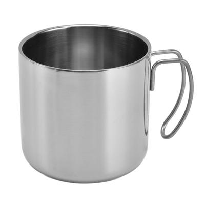 Kaffeebecher Edelstahl 400ml Langlebig Praktisch Tragbar Wasserbecher mit Griff für Zuhause Büro Restaurant