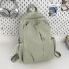 Nylon Girls Backpack With Letter Embroidery And Curved Shoulder Straps For School And Travel