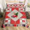 Vánoční povlak na přikrývku Santa Claus Ložní souprava Vánoční Šťastný Nový Rok Dekor Přikrývka Mikrovlákno Přehoz na postel Královská velikost