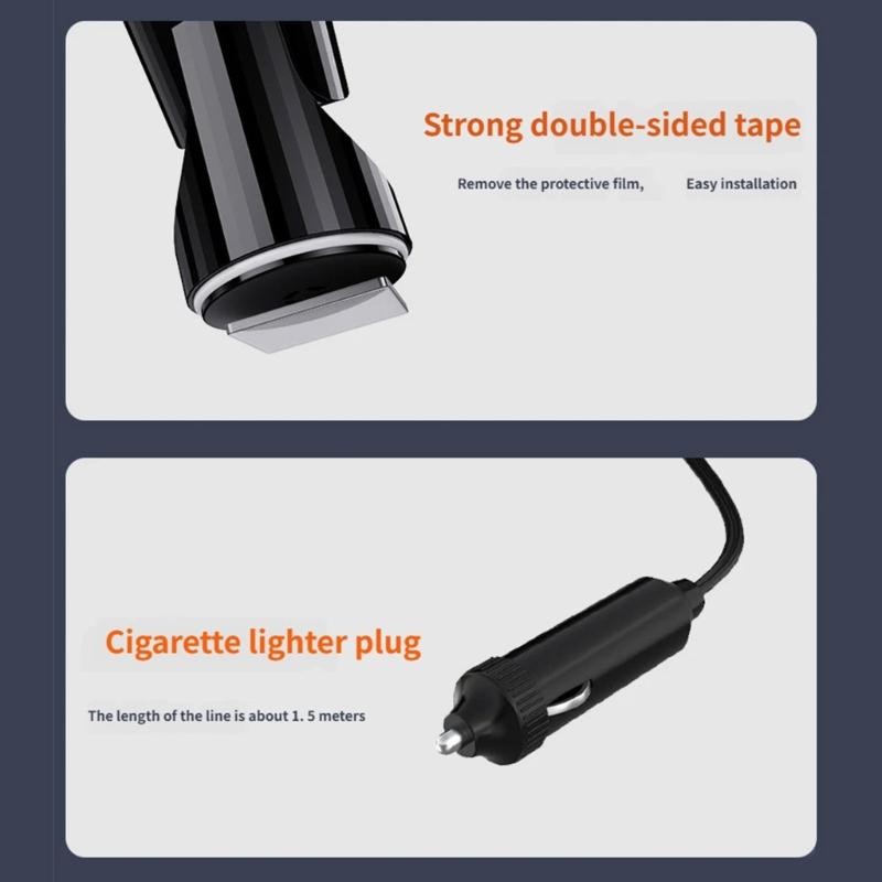 Upgrades 12V Double Function Car Heater & Defroster for Rapid Warming & Windshield Clearing in Cold Weather Conditions