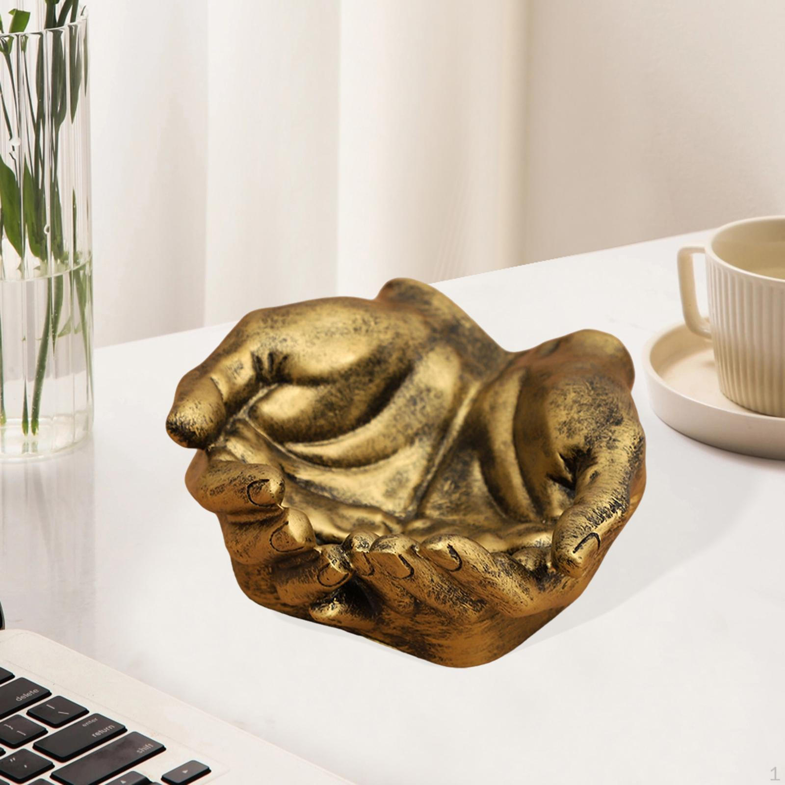 

Креативный поднос для хранения украшений и ключей бронзовый