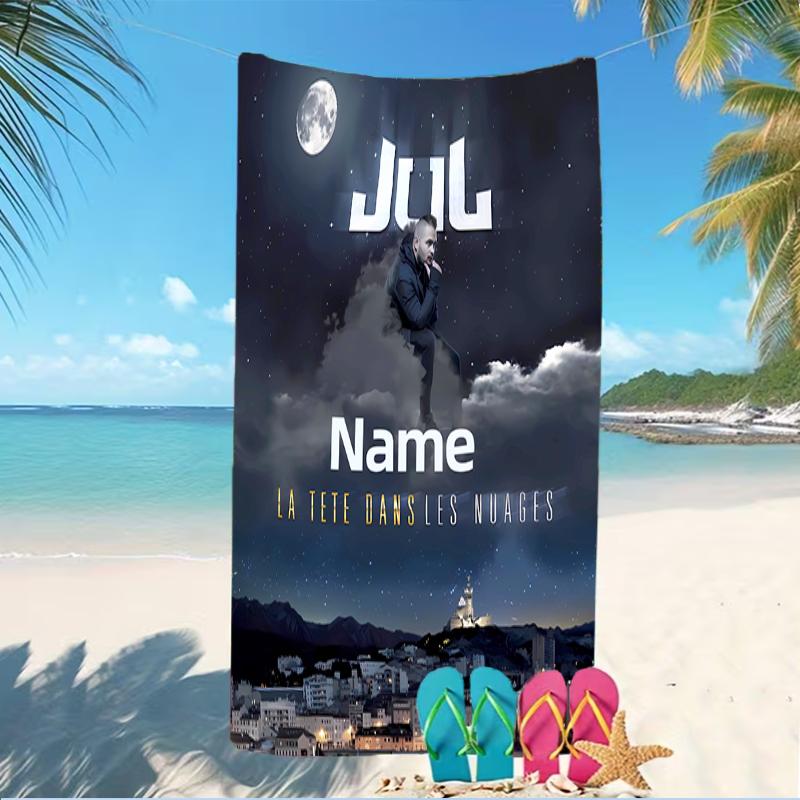 Customizable personalized beach towels Jul rapper themed designs.Suitable for the beach, yoga, sports;ideal as beach accessories