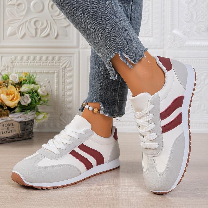 Women's Autumn Breathable Lightweight Casual Running Shoes, Fashionable Versatile Travel Sports Footwear, Available In Large Sizes.