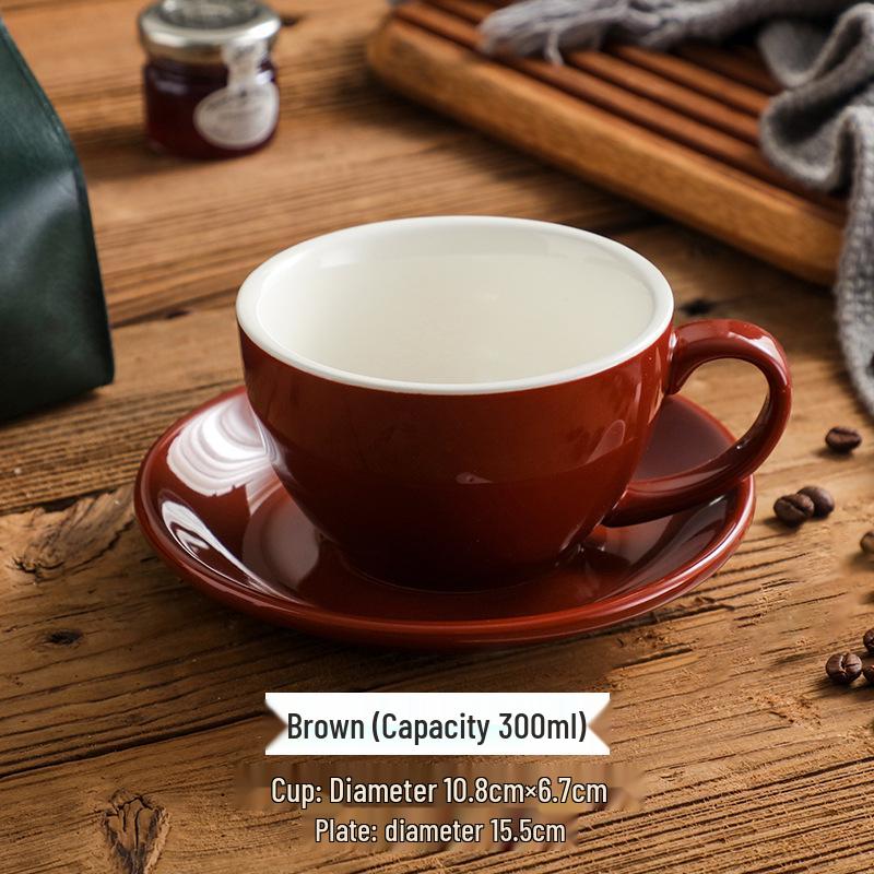 

Большой керамический набор чашек для капучино и латте 300 мл - Дизайн Яичный цветок 300ml