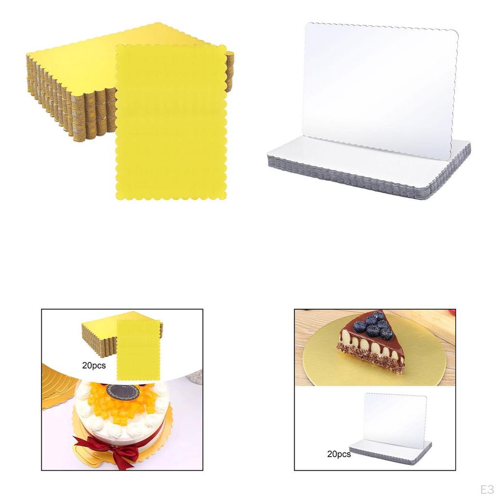 20 Pieces Cake Boards Baking Accessories Multifunction Oil Bases Drums for Icing Cakes Pasteles