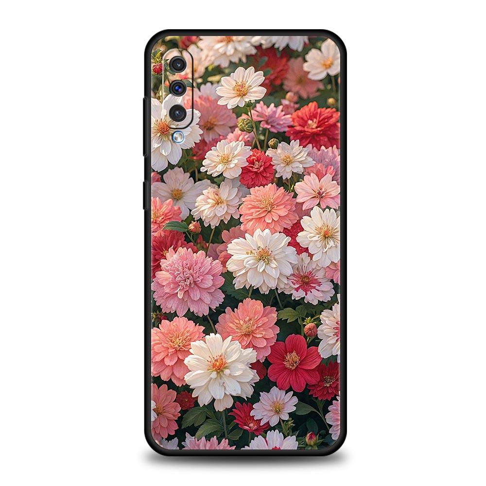 Soft Pale Little Flower Case For Samsung A26 A36 A56 A54 A52 A50 A70 A40 A12 A14 A16 A22 A24 A42 A34 A32 5G A04s A06 5G Cover