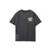Li Ning X Disney T Shirts Unisex Black Pine Gray Crew Neck Moderate Straight Fit AHSR546-2