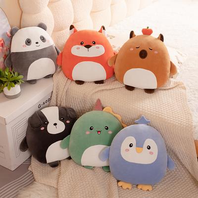 Boneca Fofa Capivara Raposa Pinguim Boneca Brinquedo de Pelúcia Boneca Almofada para Dormir Almofada de Sofá Boneca