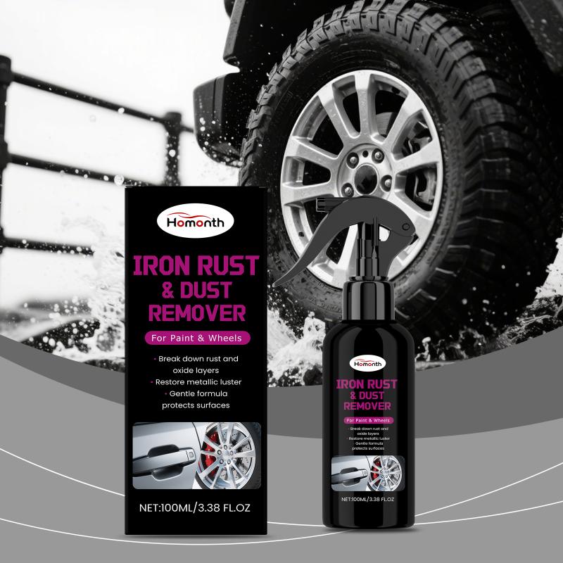 Car Wheel Rim Cleaner Spray Powerful Rust Remover For Alloy Rims Hubcaps Brake Dust Dissolver Anti-Corrosion Shine Protection