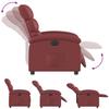 Electric Recliner Chair Burgundy Synthetic Leather