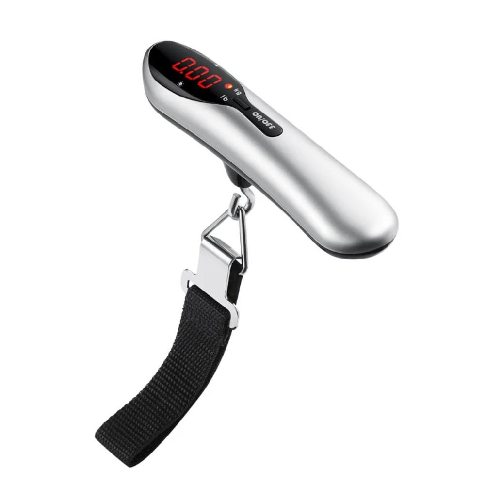 Handheld Digital Luggage Scale 50kg/110lb Capacity Portable LCD Display Hanging Weight Balance for Suitcase and Travel Weighing