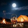 Lightweight Hiking Stove 1 Set Portable Camping with Stand Storage Bag Stainless Steel Heater Burner Mini Liquid Fuel Furnace for Outdoor