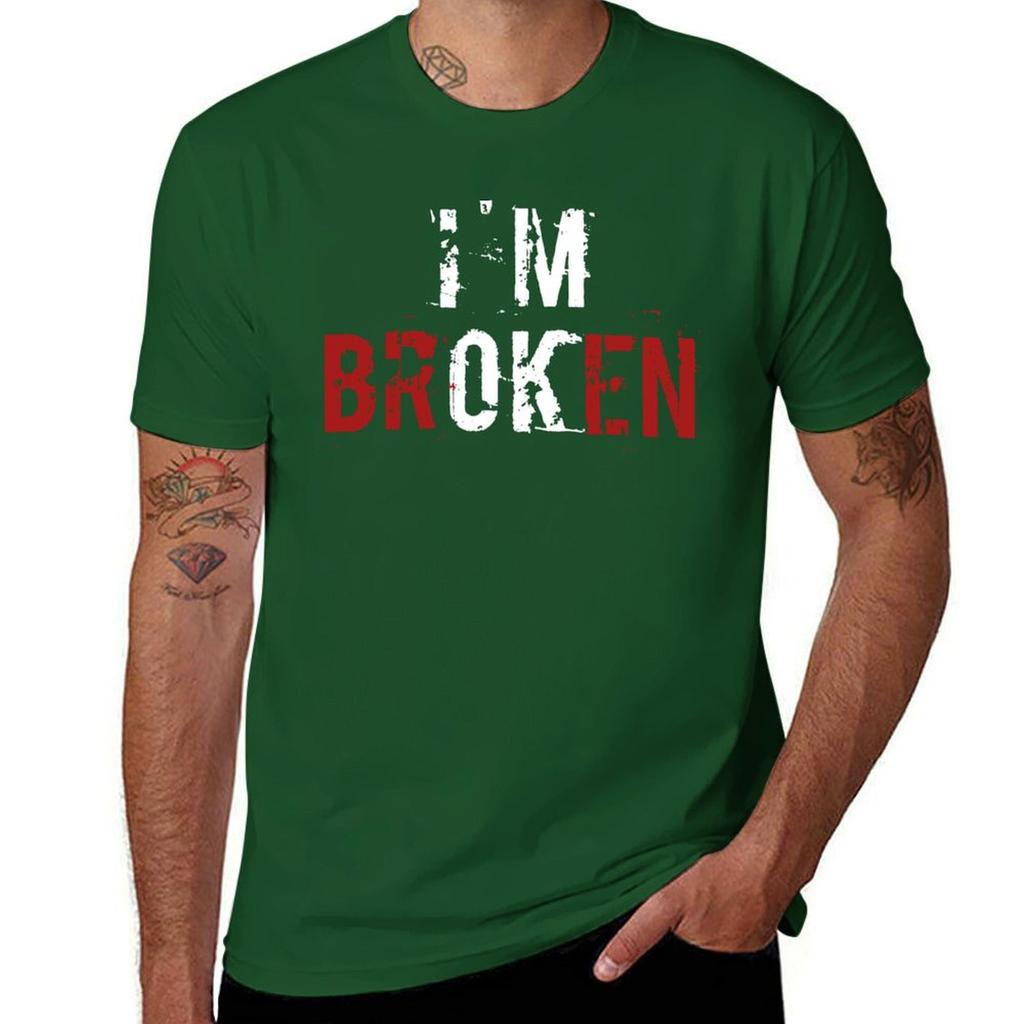 Im Broken OK T-Shirt Short sleeve tee anime clothes men t shirt