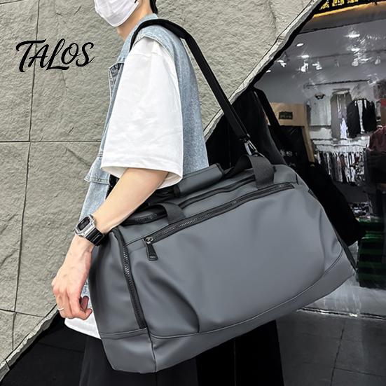 Multi-carry Sports Bag Travel with Independent Shoe Compartment Zipper Closure Large Solid Color Gym Capacity Waterproof Fitness Handbag for Men Women