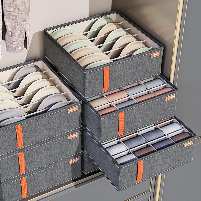 Stackable Storage Box Drawer Organizer Cabinet Underwear Socks Bra Storage Grids Boxes Division Closet Clothing Storage Box Case