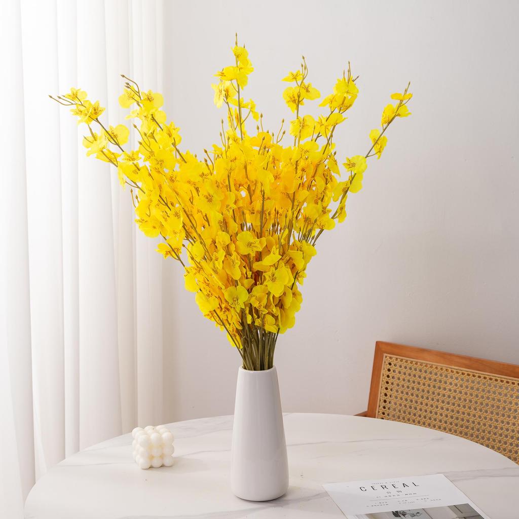 Dancing Orchid High-Quality Artificial Floral Arrangement for Living Room and Dining Table Decoration