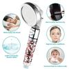 Mineral Balls 3 Modes High Pressure Shower Head with On/Off Switch Filter Water Saving Handheld Showerheads Bathroom Accessories