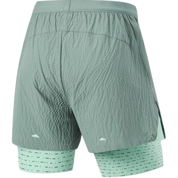 Li Ning Running Series Comfortable Casual Solid Color Sports Shorts Men Shorts Lake-Blue AKSU337-3