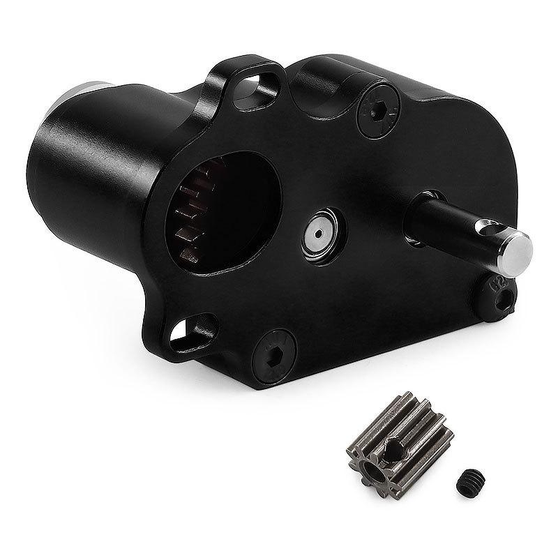 LCG Aluminum Transmission Gearbox for 1/10 RC Crawler SCX10, Lightweight Metal Gearbox 9T Motor, 1:9 Ratio, 540/550 Compatible