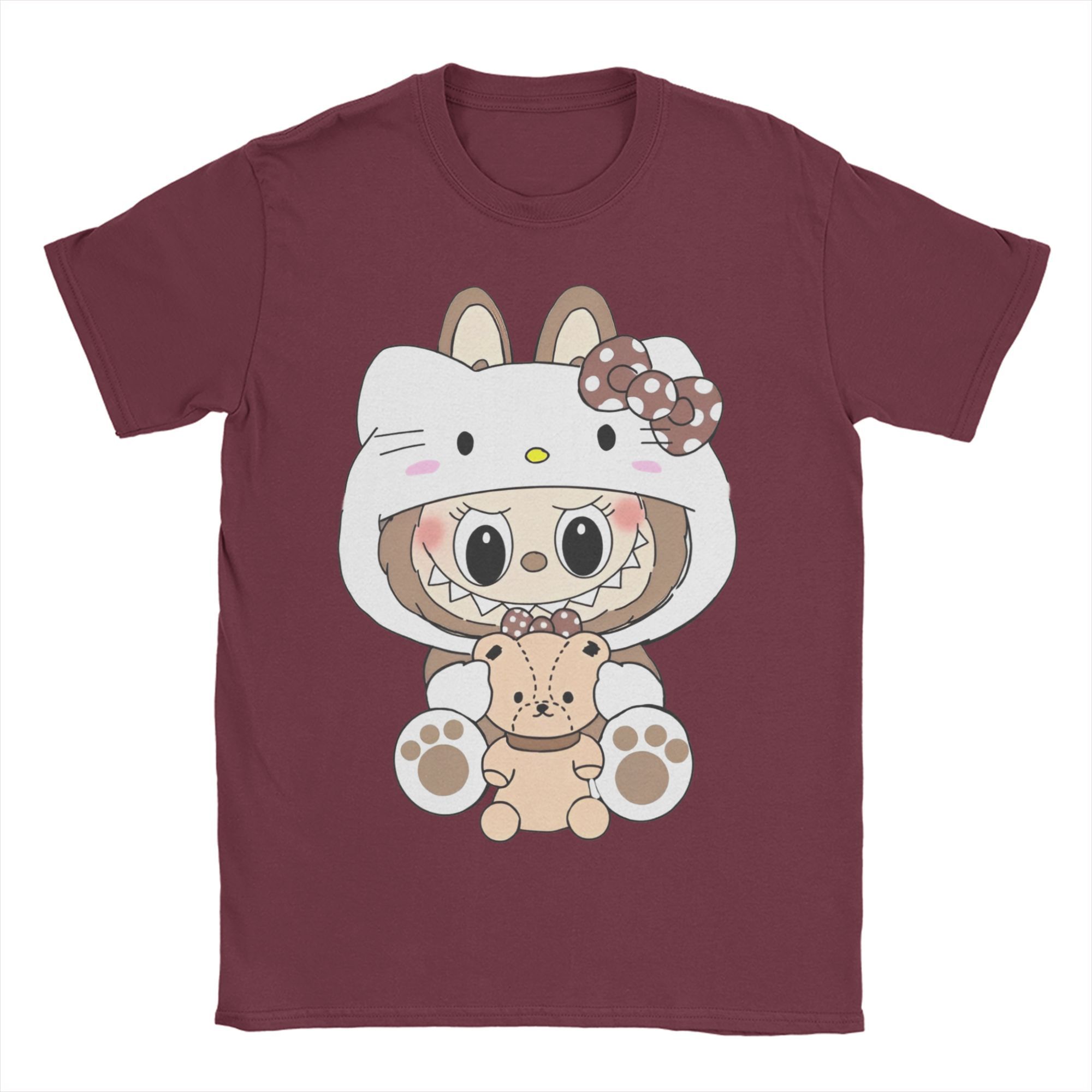 

Женская футболка с круглым вырезом, ткань рубчик, футболка с 3D-принтом, футболка в милом стиле XXXL