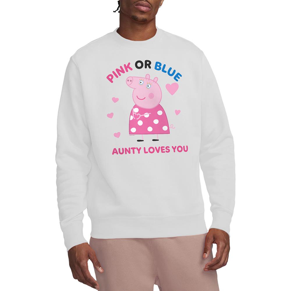 Peppa Pig Womens/Ladies Pink Or Blue Aunty Pig Loves You Sweatshirt