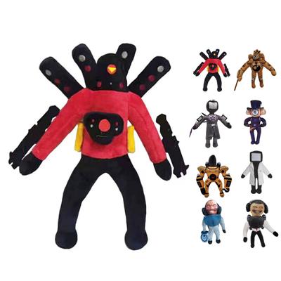 Plush Toy PP Cotton Fully Filled Speakerman Stuffed Plushie Doll Collectible Gifts for Kids Fans Halloween Decoration Christmas Birthday