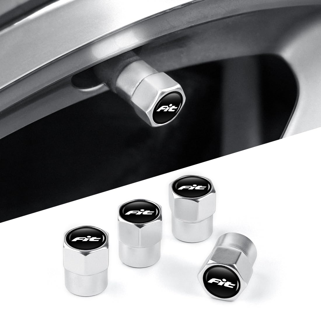 Fit Applicable Tire Valve Cap Blow Off Valve Car Air fit apply серебряный