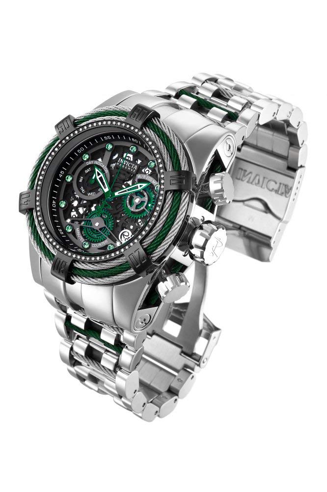 Invicta Watch Reserve 53mm Stainless Steel Black Green Stainless Steel Black Dial Z60 Quartz 27235 Official Import Green + + Men's