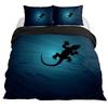 Lizard Duvet Cover Set Reptile Bedding Sets King Size for Boys Girls Toad Tropical Animal Purple Floral Exotic Comforter Cover