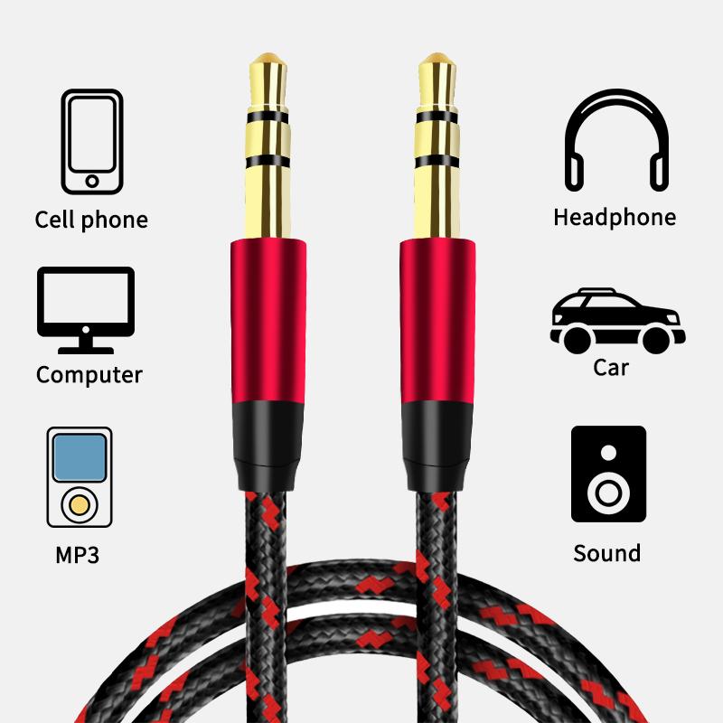 3.5mm Jack Extension Audio Cable Audio Cable Line Aux Cable 0.5m/1m/2m/3m for iPhone Samsung Car Headphone Xiaomi Audio JackGood product