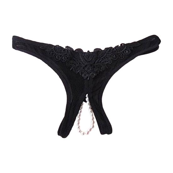 G-string Panties Low Waist Open Crotch See-through Hollow Hip G-String Panties Women Accessory