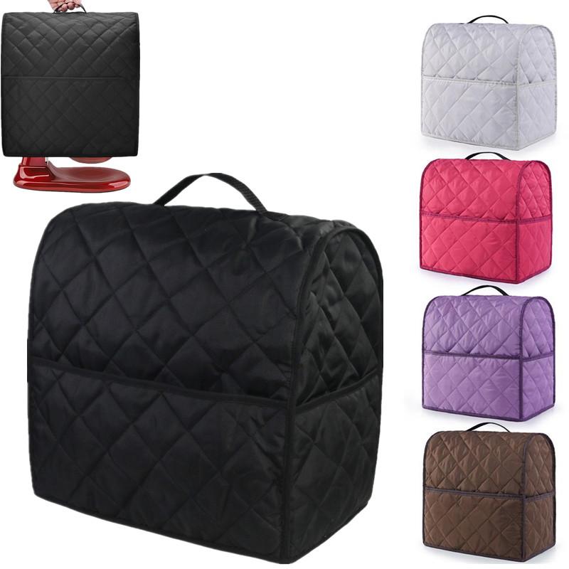 Standing Blender Dust Cover Multi-Color Quilted Diamond Pattern With Side Pocket Polyester Taffeta Appliance Protector Anti Dust