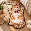Non-Slip Home Decor Carpet Diatom Mud Cartoon Carpet Cute Cat-Shaped Area Rug  Living Rooms