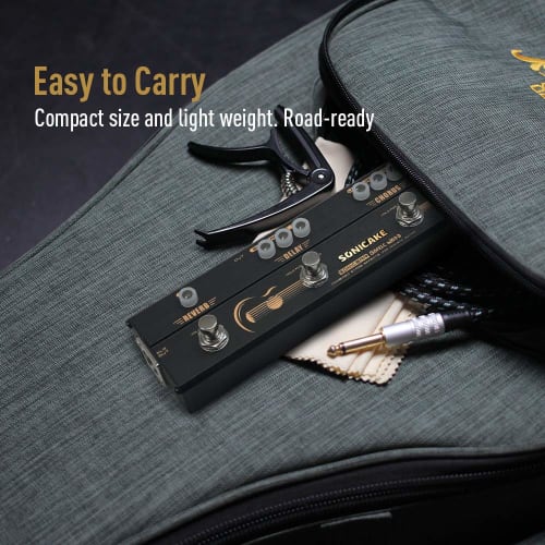 SONICAKE Delay, Reverb, Chorus, and Preamp Multi-Effects for Acoustic Guitar - Sonic Wood