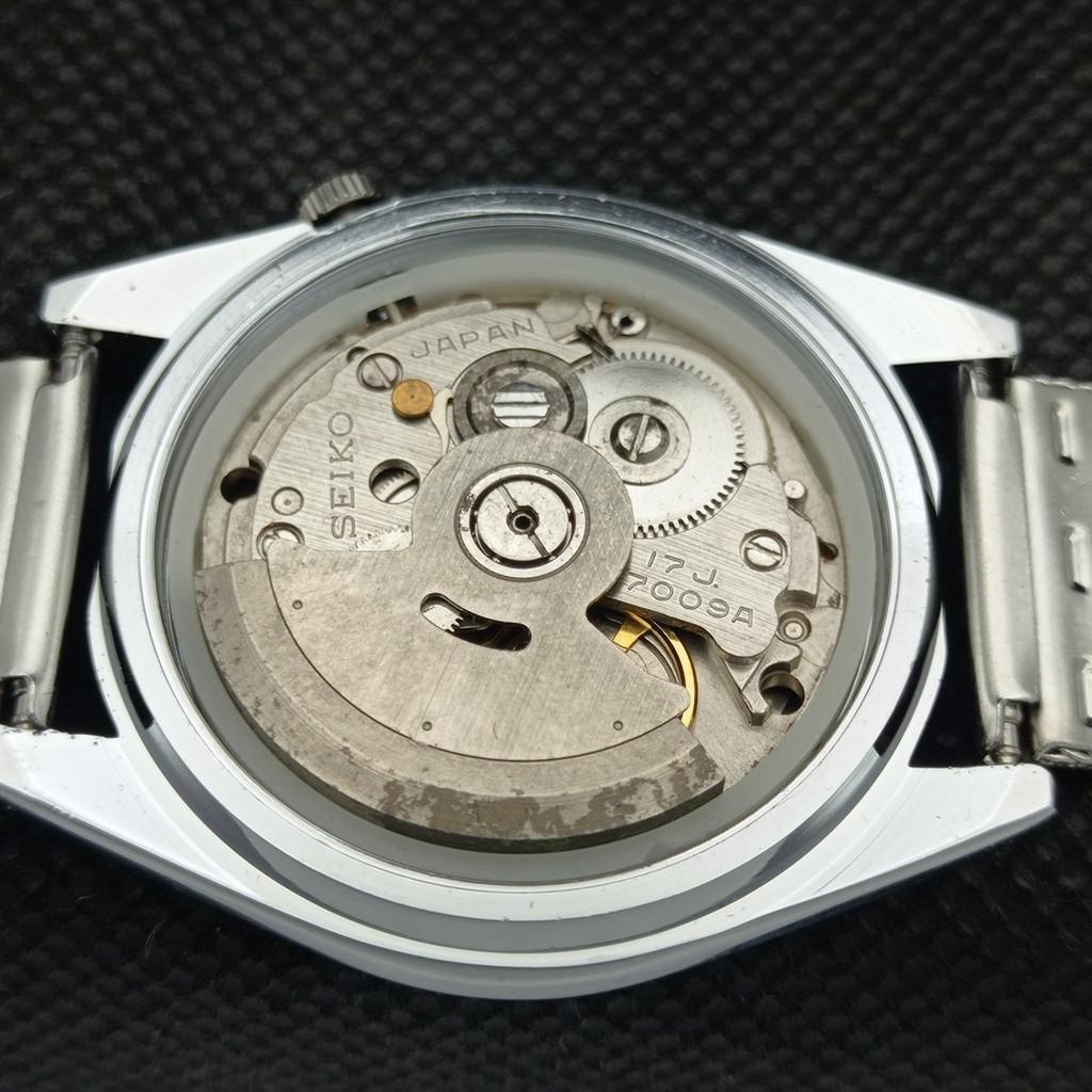 RENOVOVANÉ VINTAGE SEIKO 5 AUTO 7009A JAPONSKO PÁNSKÉ STŘÍBRNÉ HODINKY 593a-a311224-9 SKU593a-a311224