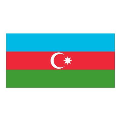 Tri Mishki W1462 Bandeira da República do Azerbaijão Adesivo de carro PVC Decalques Motocicleta Adesivo à prova d'água no para-choque do carro Parede