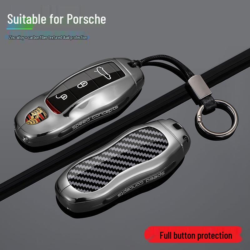 Compatible Key Case Shell for Porsche Cayenne, Panamera, Taycan, 911, Macan, 718