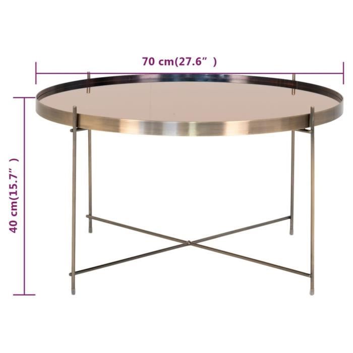 House Nordic Scarlett Coffee Table 70x40 Cm Round Brass 444100