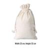 Canvas Drawstring Bag with Printed Logo - Small Linen Storage Bag
