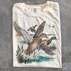 Vintage Mallard Duck 90s T Shirt, Ivory Waterfowl Graphic Tee, Flying Ducks Wetland Shirt, Bird Hunting Gift, Retro Outdoors Nature Top