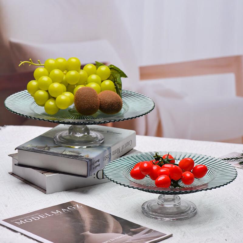 High-footed Origami Glass Fruit Plate